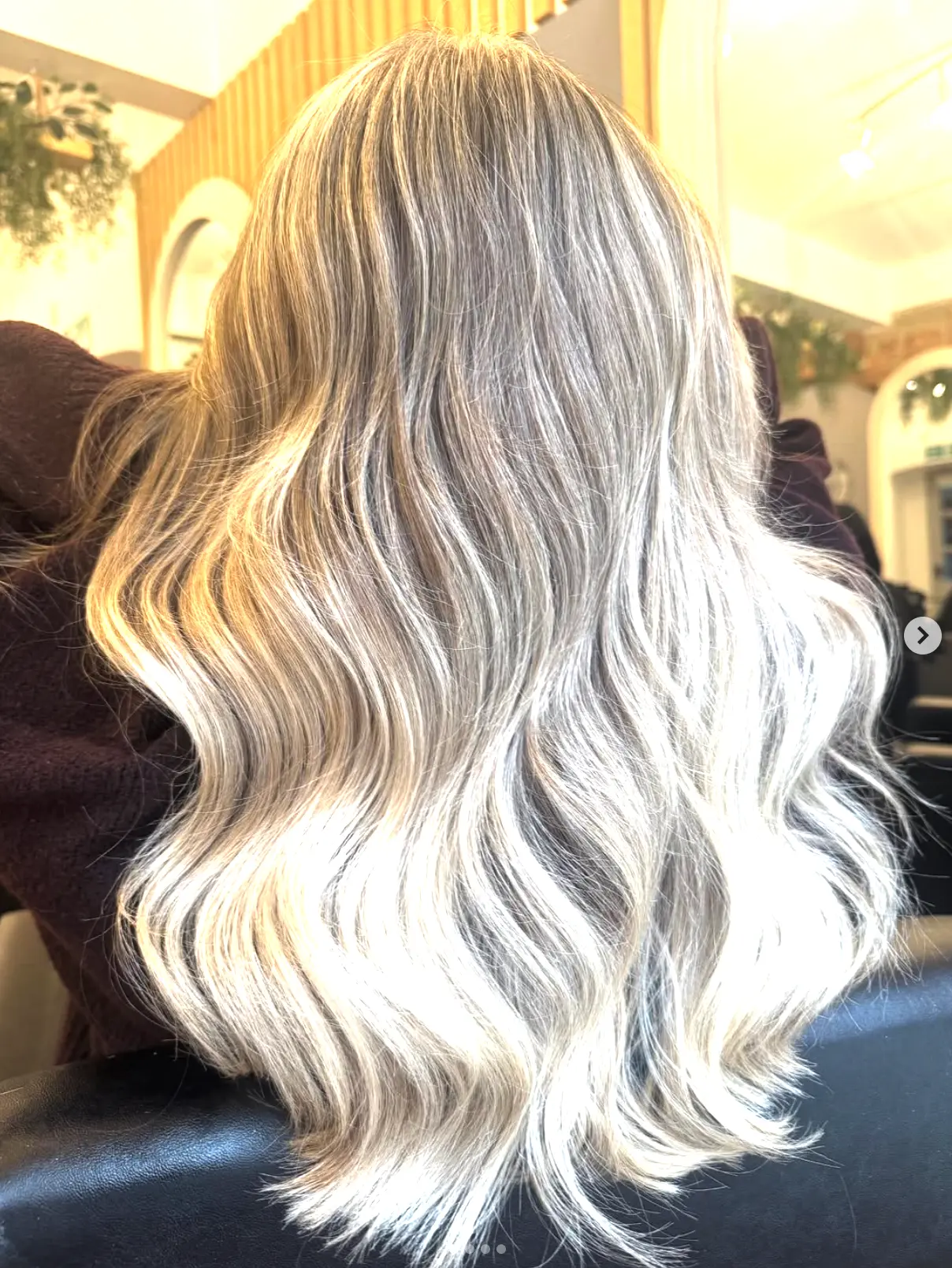 Blonde balayage waves by Grace and Hannah at Graceful Cuts